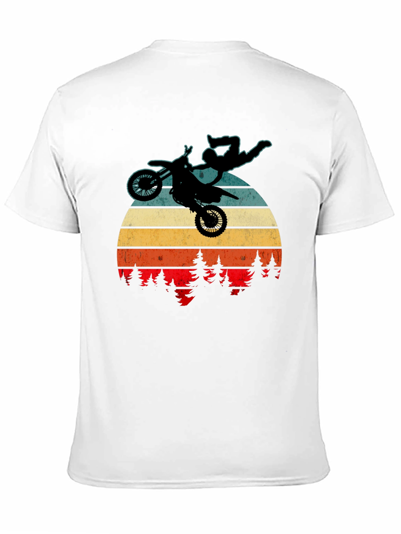 Motocross Retro Sunset Graphic T-Shirt