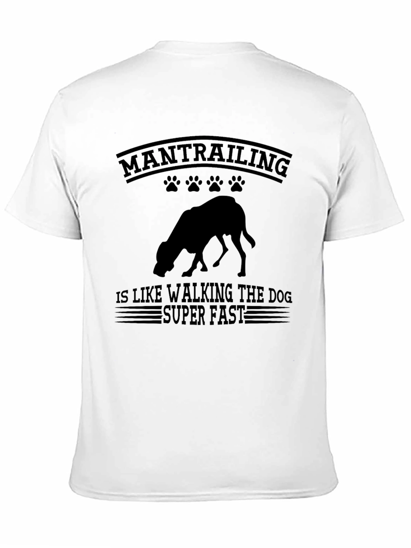 ManTrailing Dog Graphic Tee - Fast Dog Walking