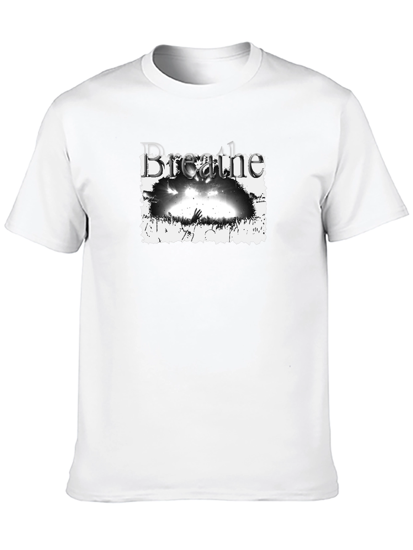 Breathe Graphic Tee - Black Cotton Comfort