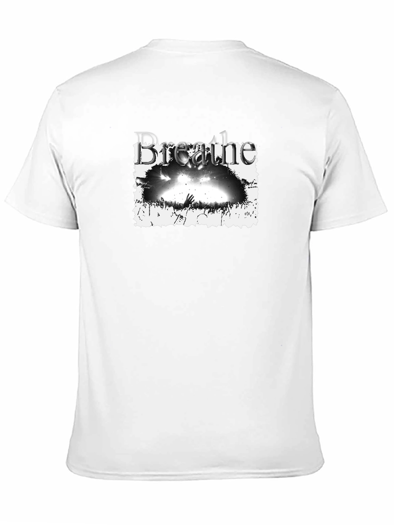 Breathe Graphic Tee - Black Cotton Comfort