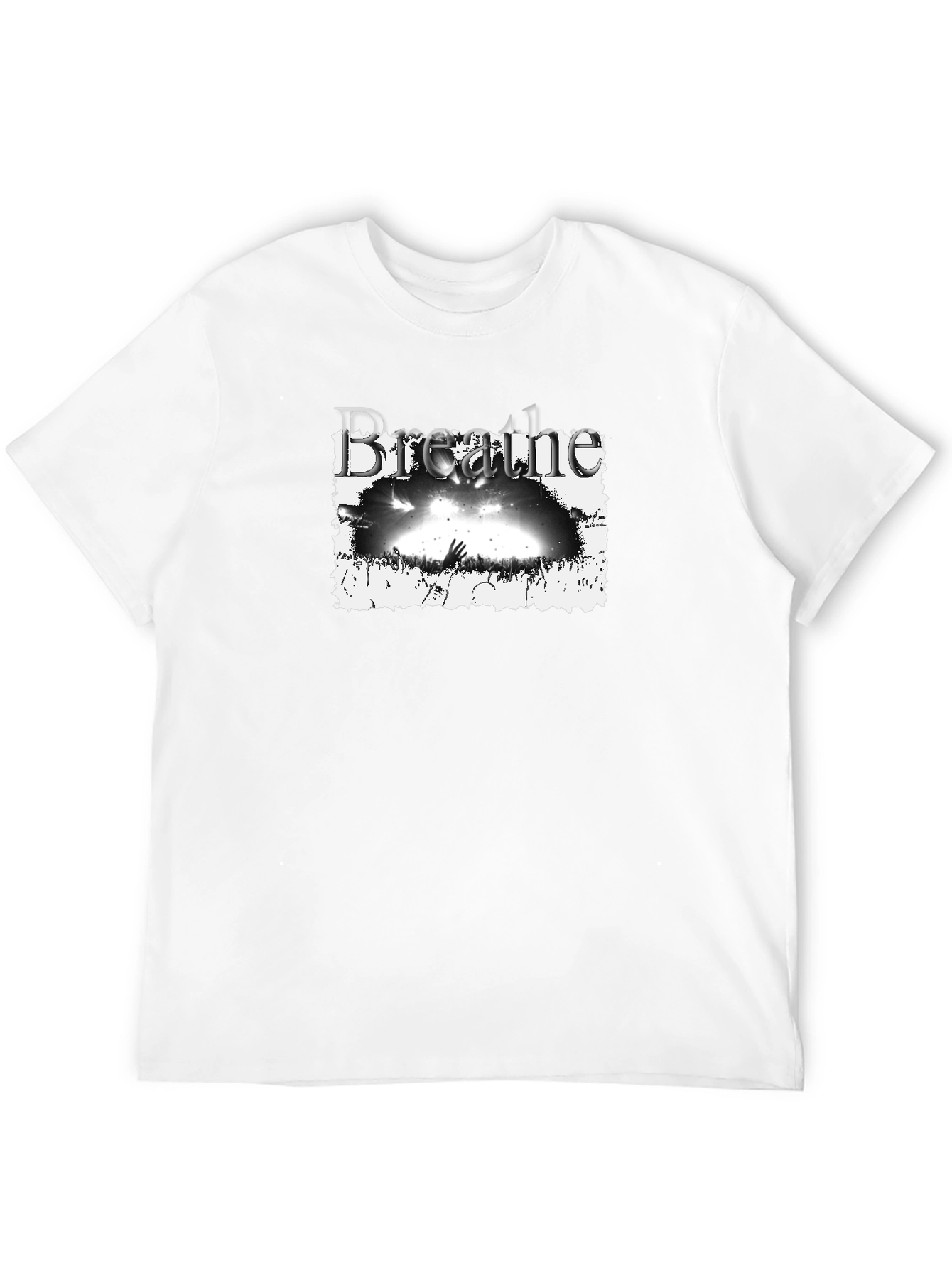 Breathe Graphic Tee - Black Cotton Comfort