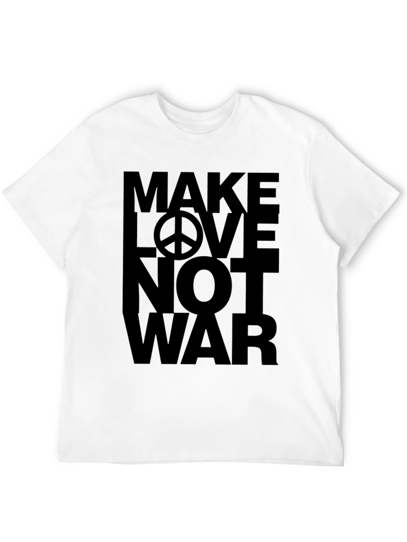 Make Love Not War T-Shirt - Peace Symbol Tee