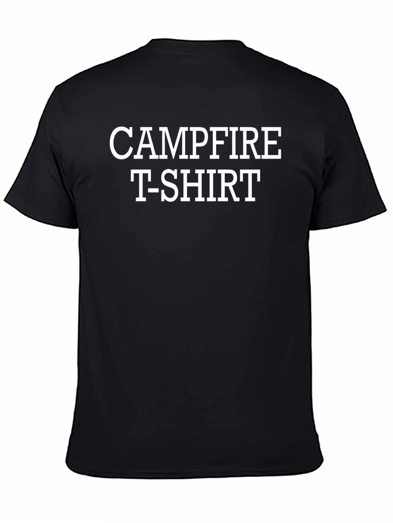 Campfire T-Shirt - Bold White Text on Black Tee