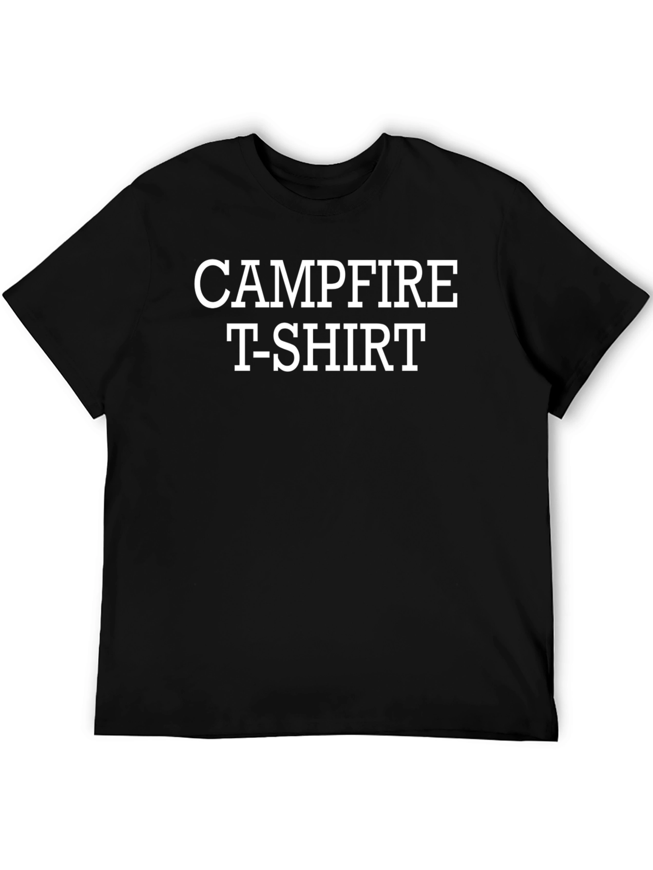 Campfire T-Shirt - Bold White Text on Black Tee