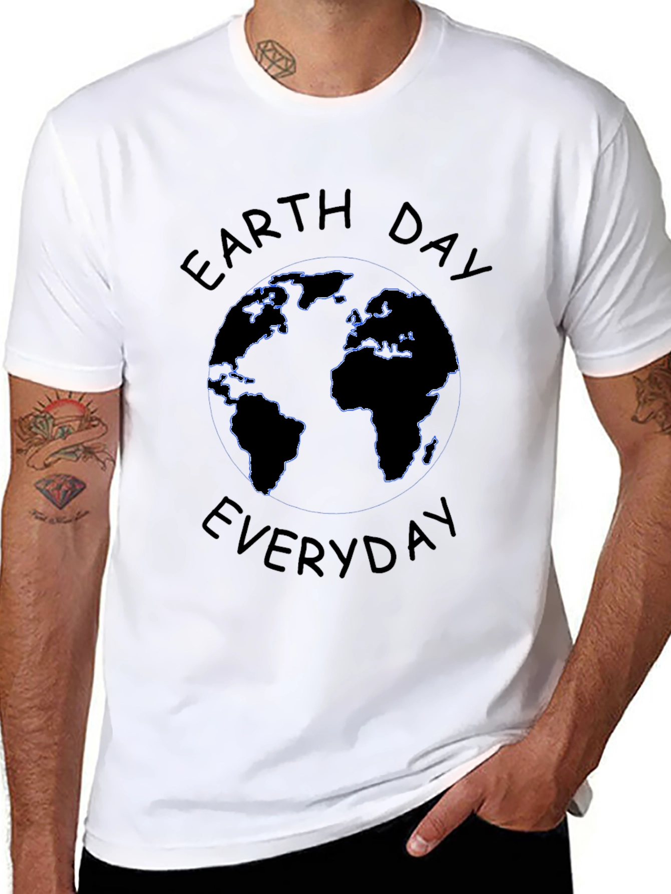 Earth Day Everyday Black T-Shirt