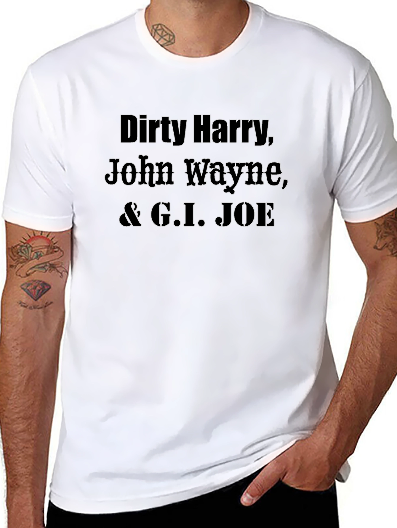 Dirty Harry John Wayne & G.I. JOE T-Shirt