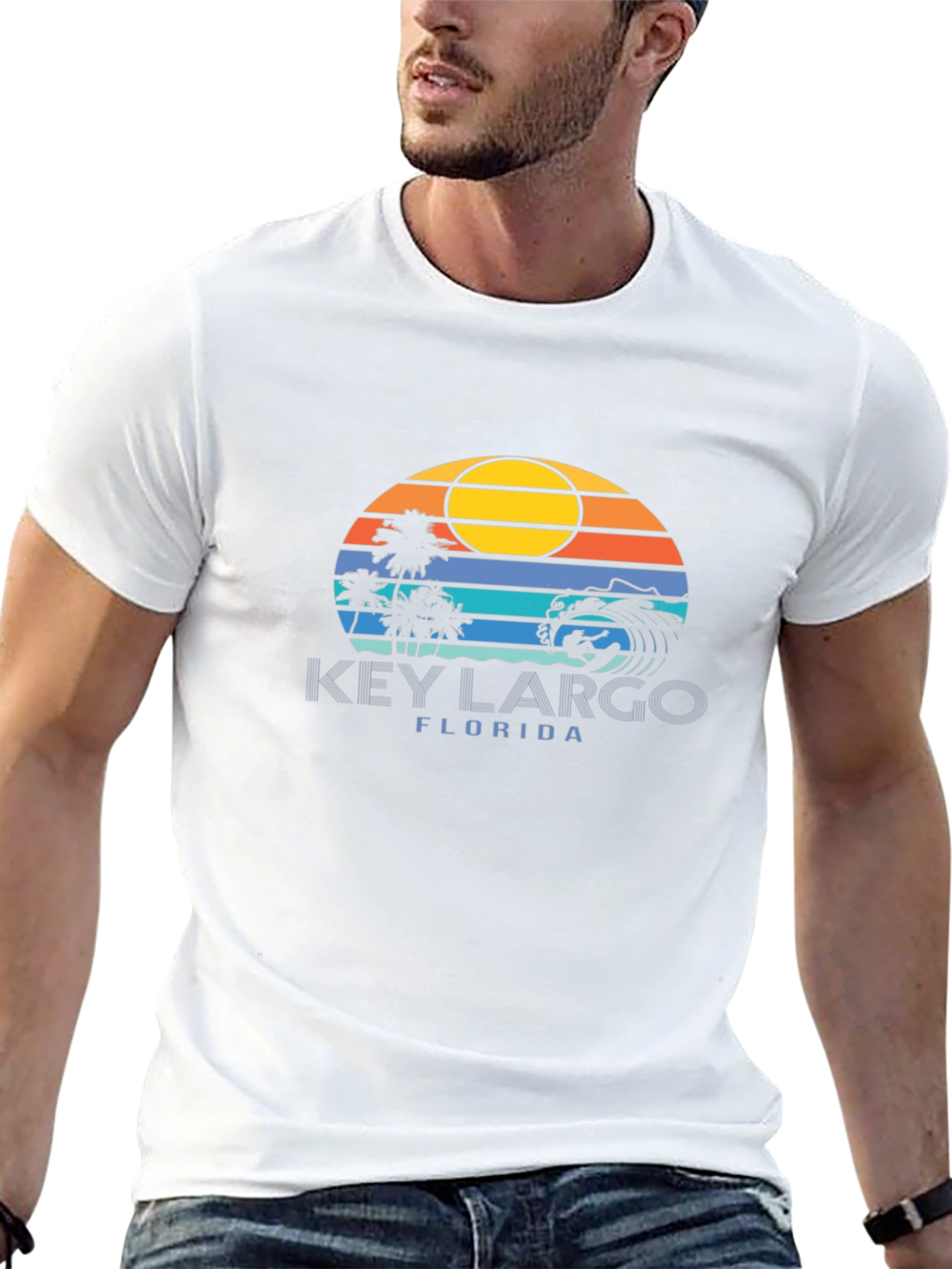 Key Largo Florida T-Shirt - Beach Sunset Tee