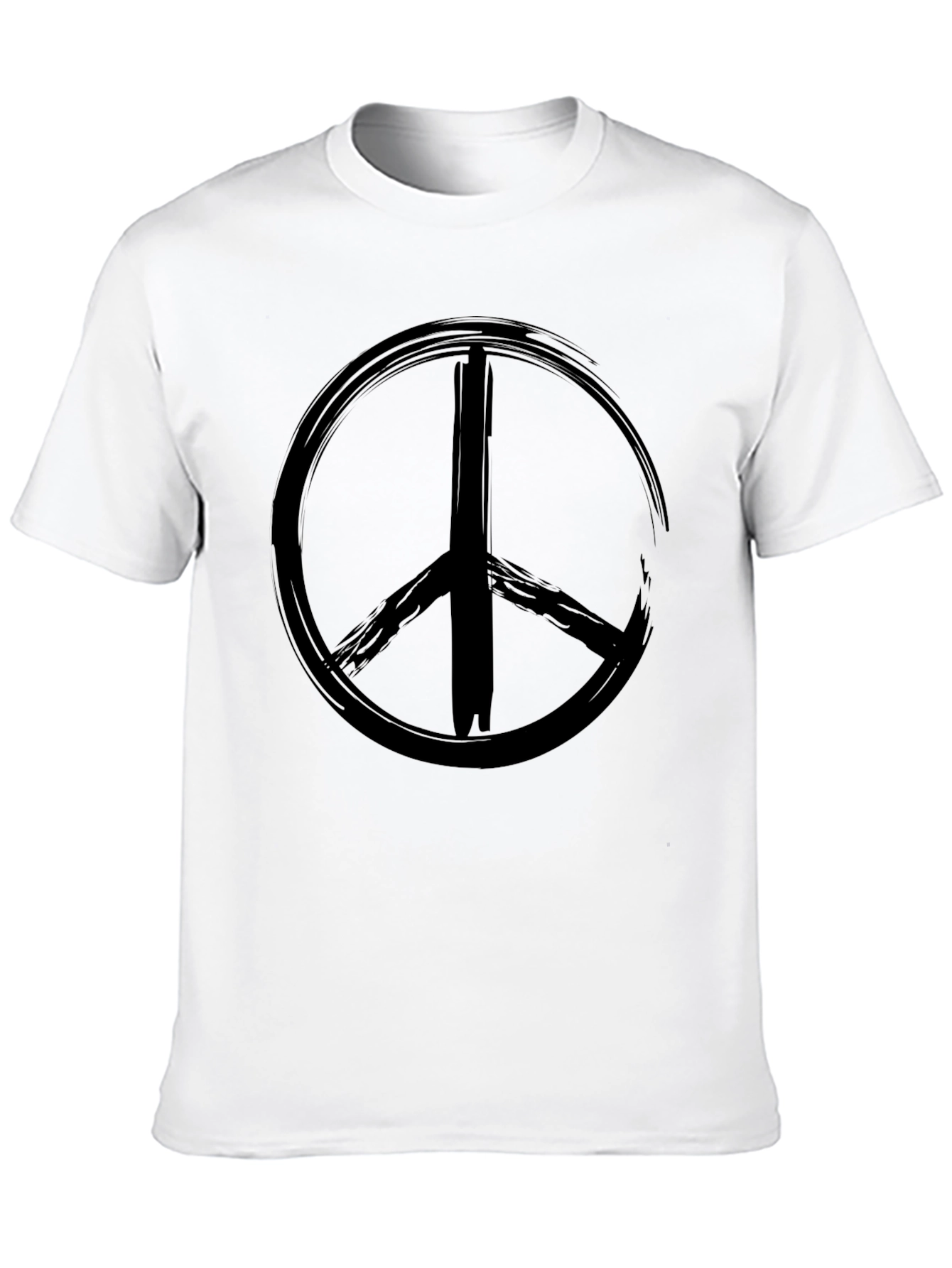 Grunge Peace Sign Black T-Shirt
