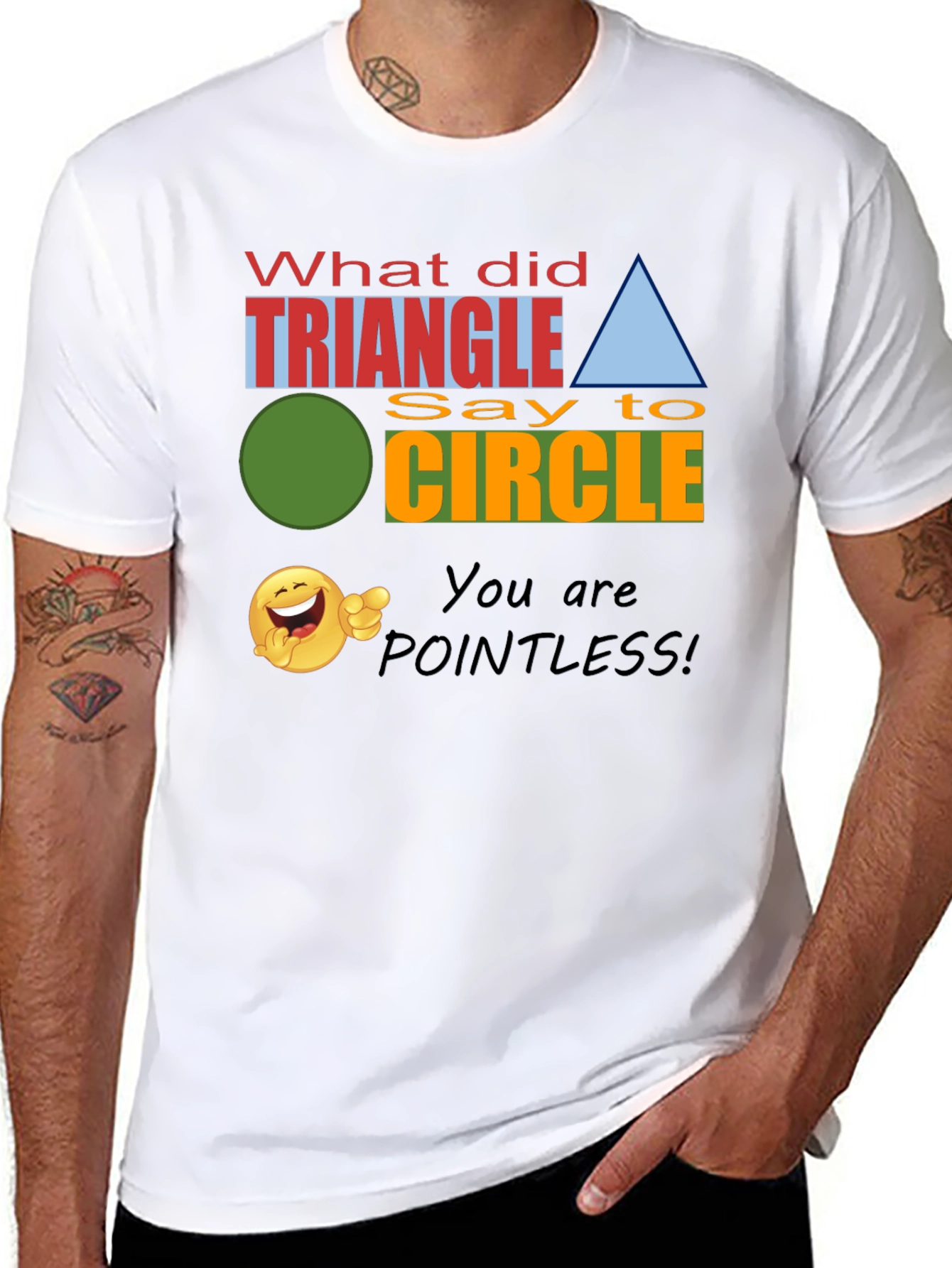 Funny Geometry Joke T-Shirt - Triangle Pointless!