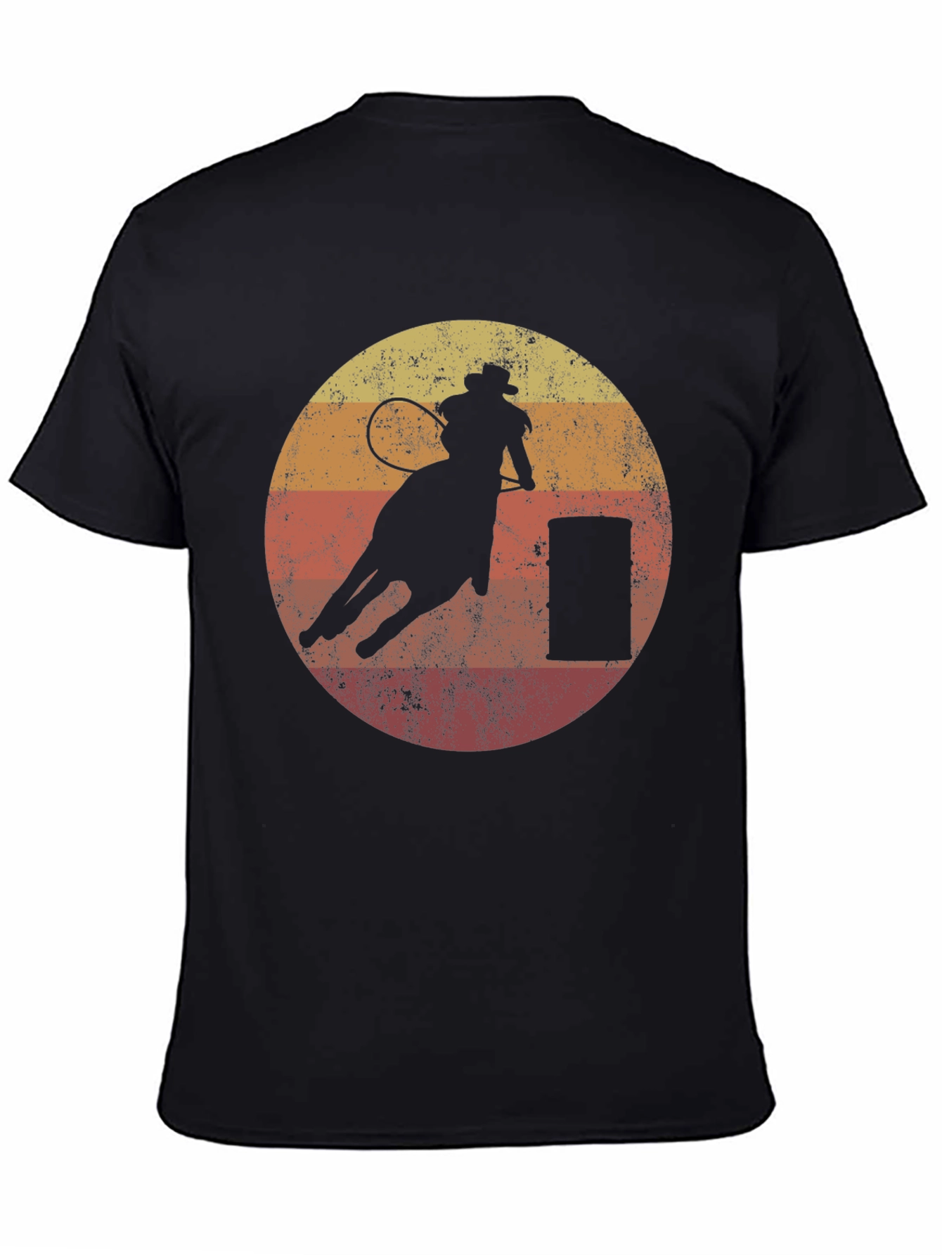 Retro Rodeo Rider T-Shirt - Black