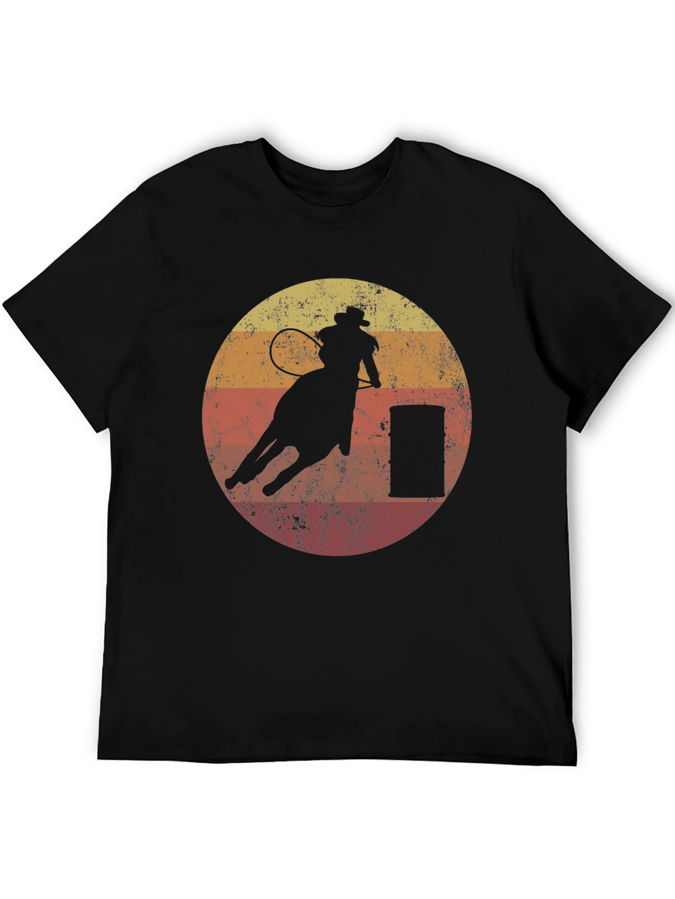 Retro Rodeo Rider T-Shirt - Black