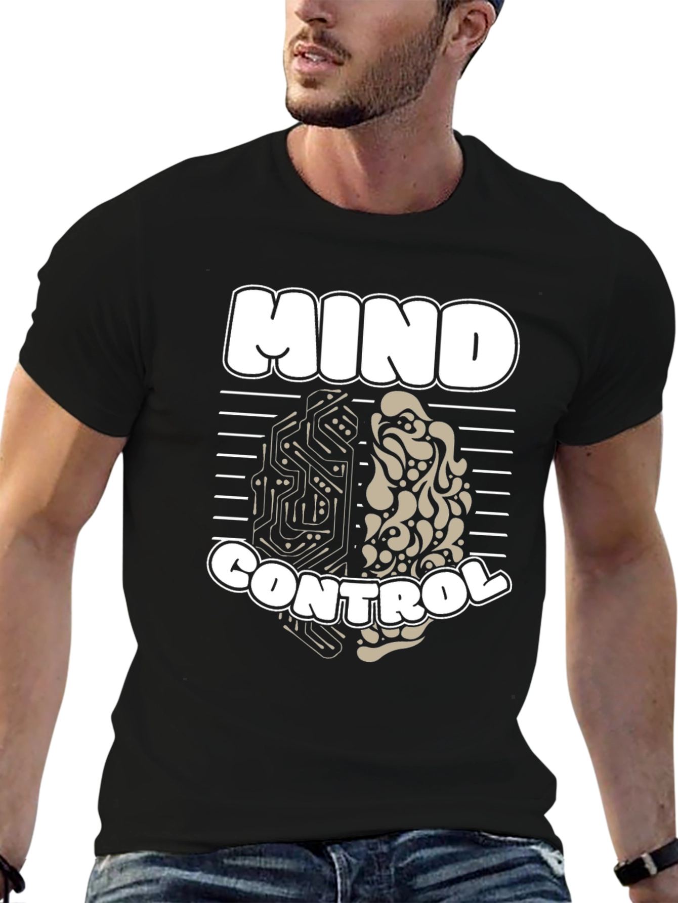 Mind Control T-Shirt - Brain Design Graphic Tee