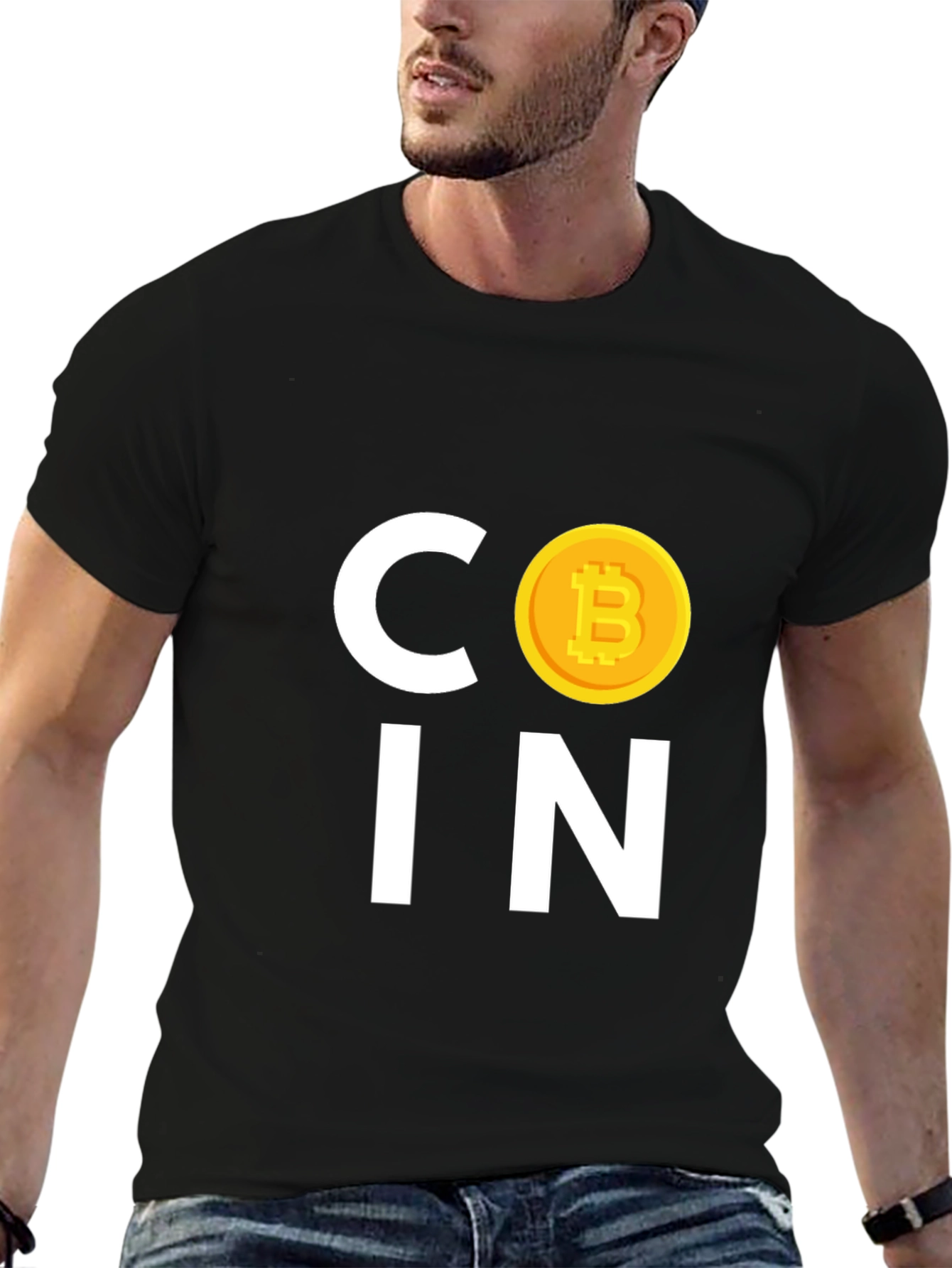 Bitcoin COIN Graphic Tee - Crypto Currency Black T-Shirt