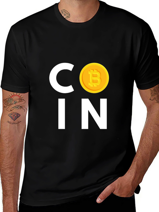 Bitcoin COIN Graphic Tee - Crypto Currency Black T-Shirt