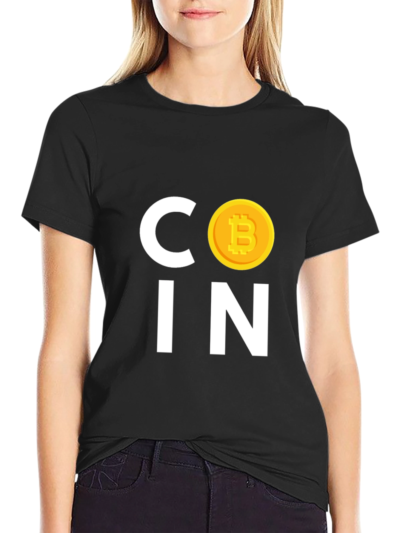 Bitcoin COIN Graphic Tee - Crypto Currency Black T-Shirt