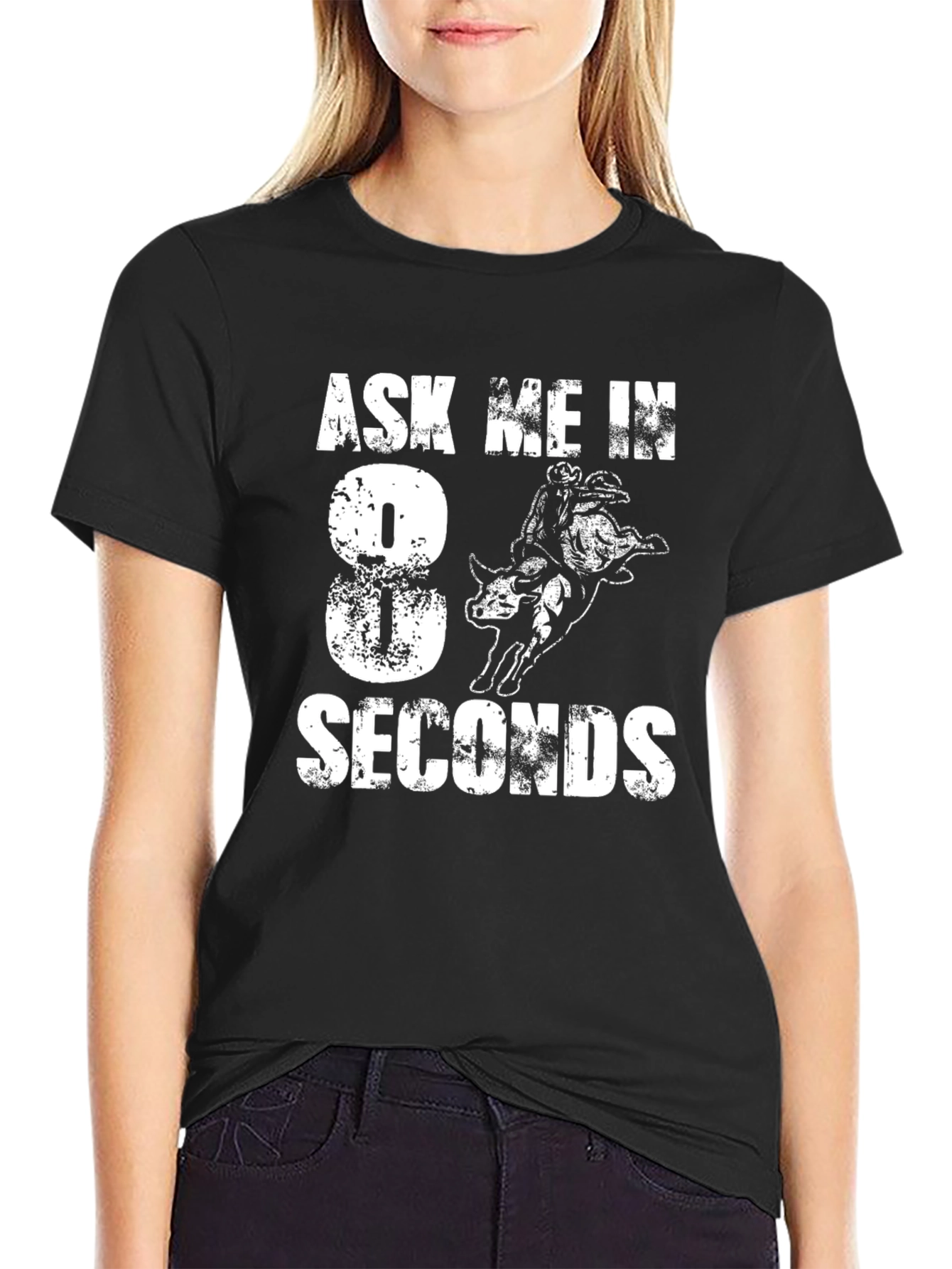 Ask Me in 8 Seconds Rodeo Bull Riding T-Shirt