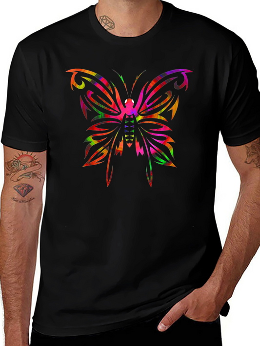 Tribal Butterfly Graphic T-Shirt