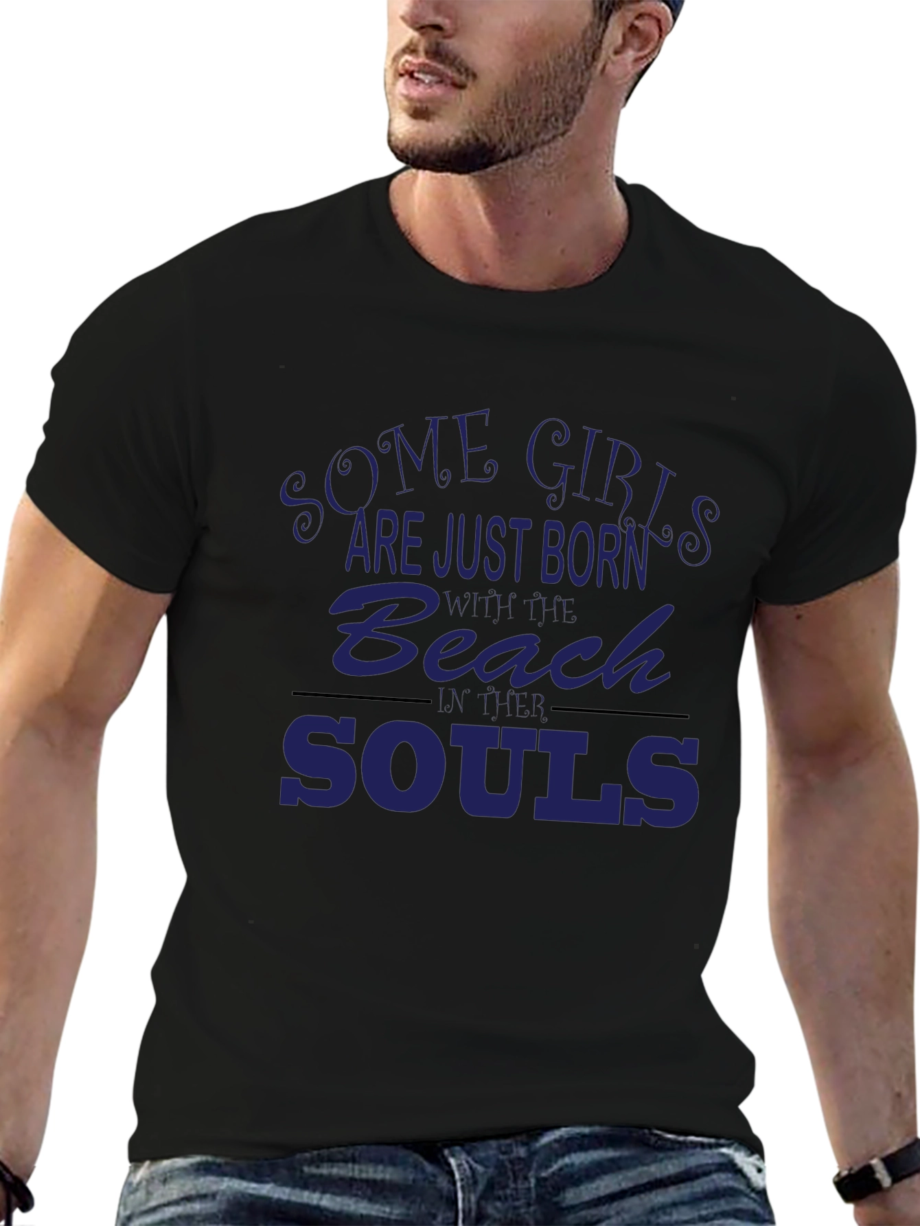 Beach Souls Graphic Tee - Black Unisex T-Shirt