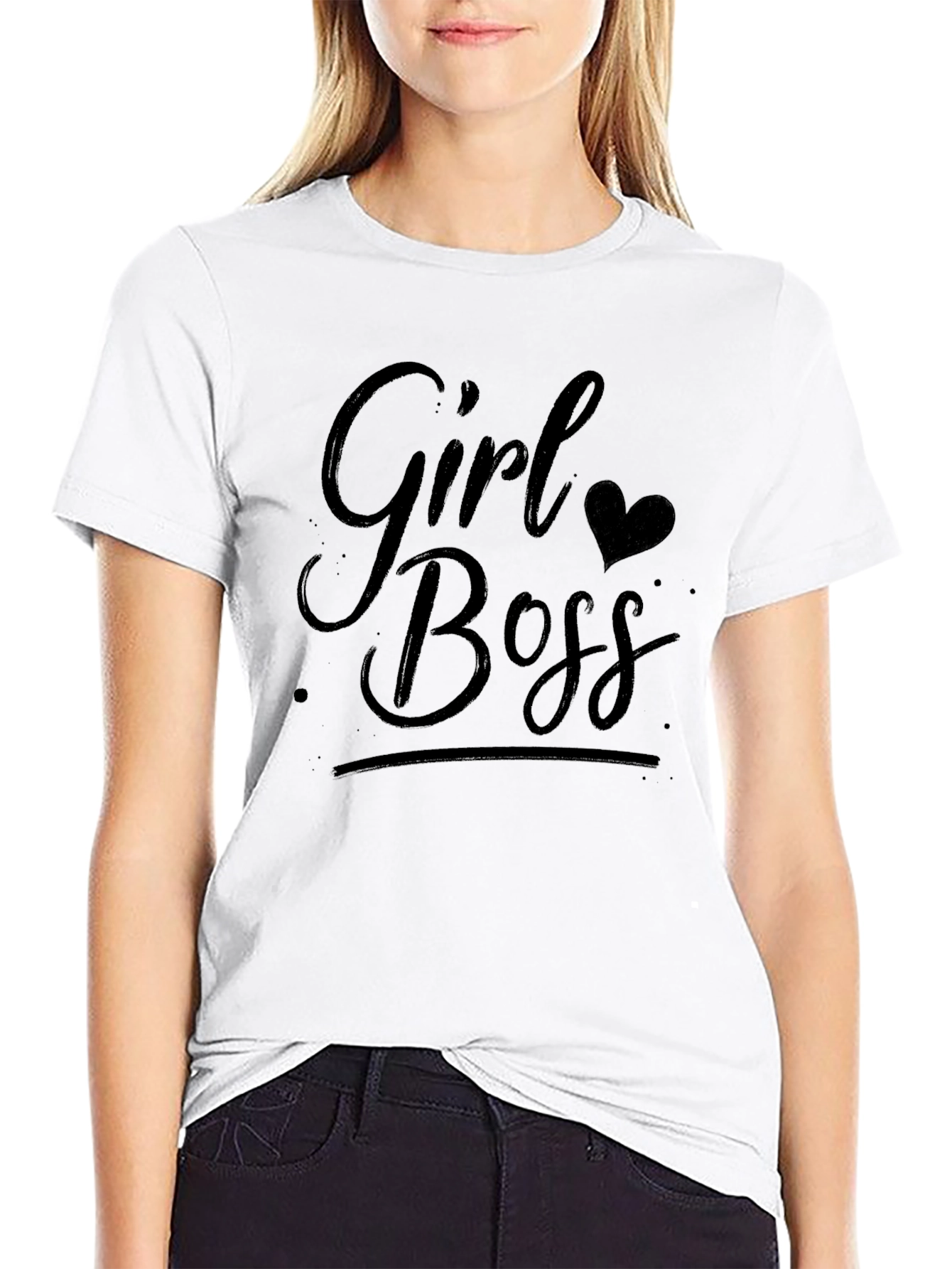 Girl Boss Graphic T-Shirt - Black Casual Tee