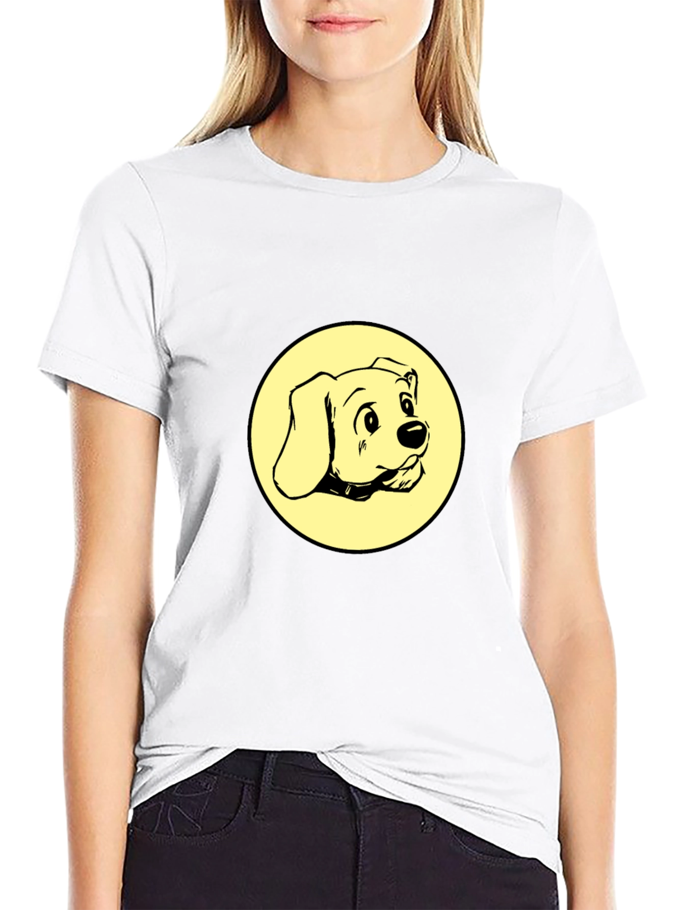 Dog Graphic Tee - Black Cotton Comfort