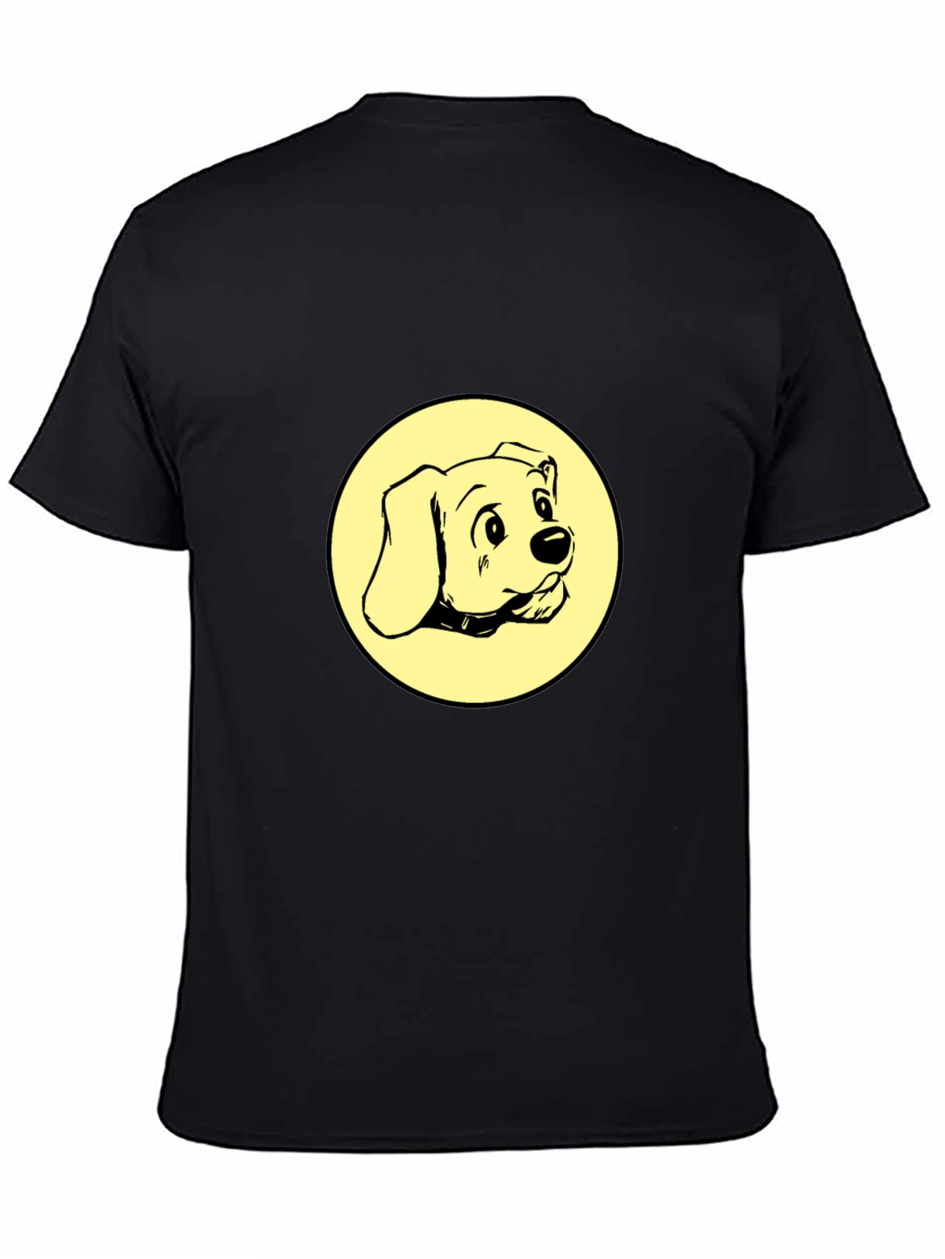 Dog Graphic Tee - Black Cotton Comfort
