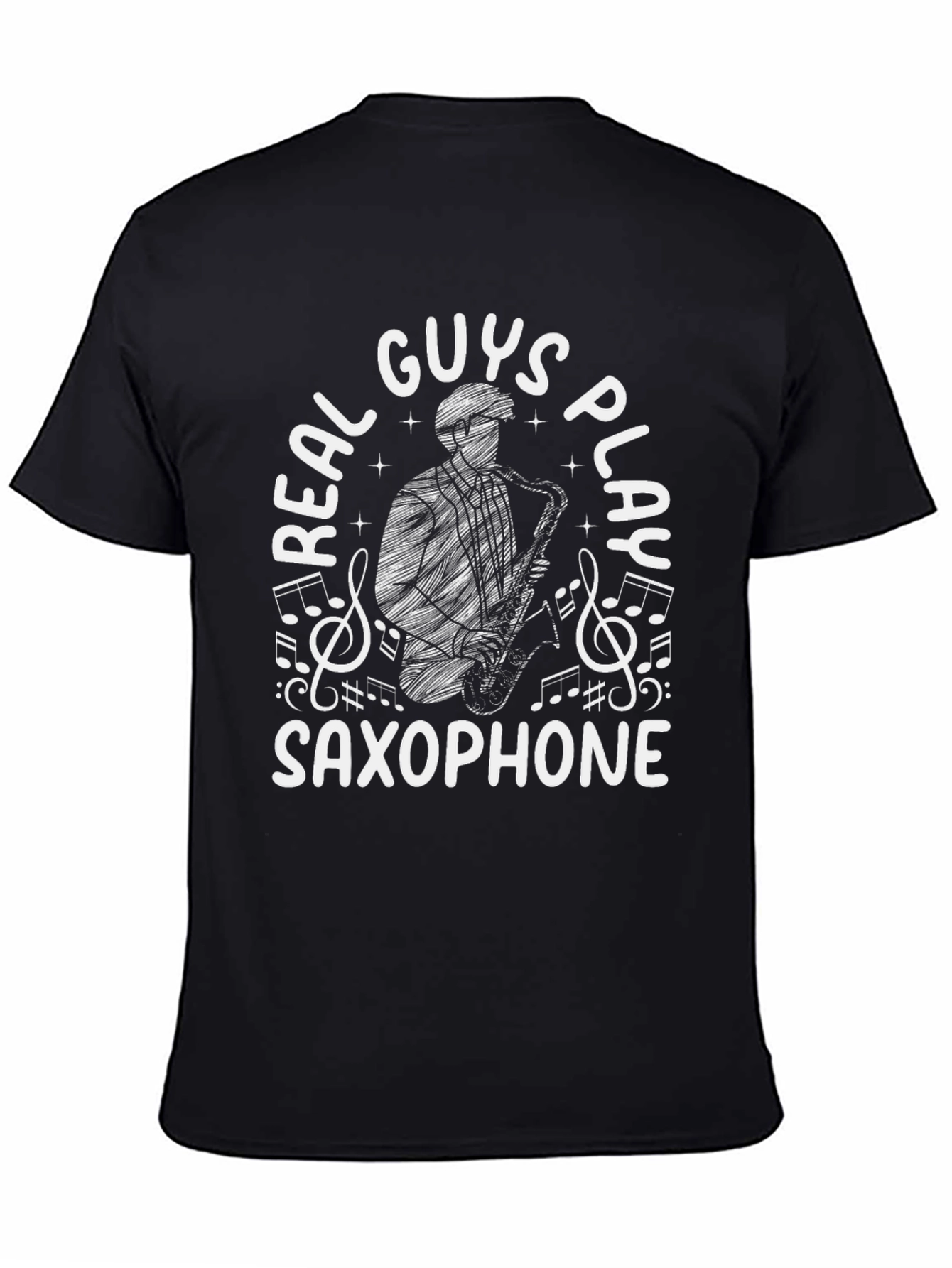 Real Guys Play Saxophone Graphic Tee