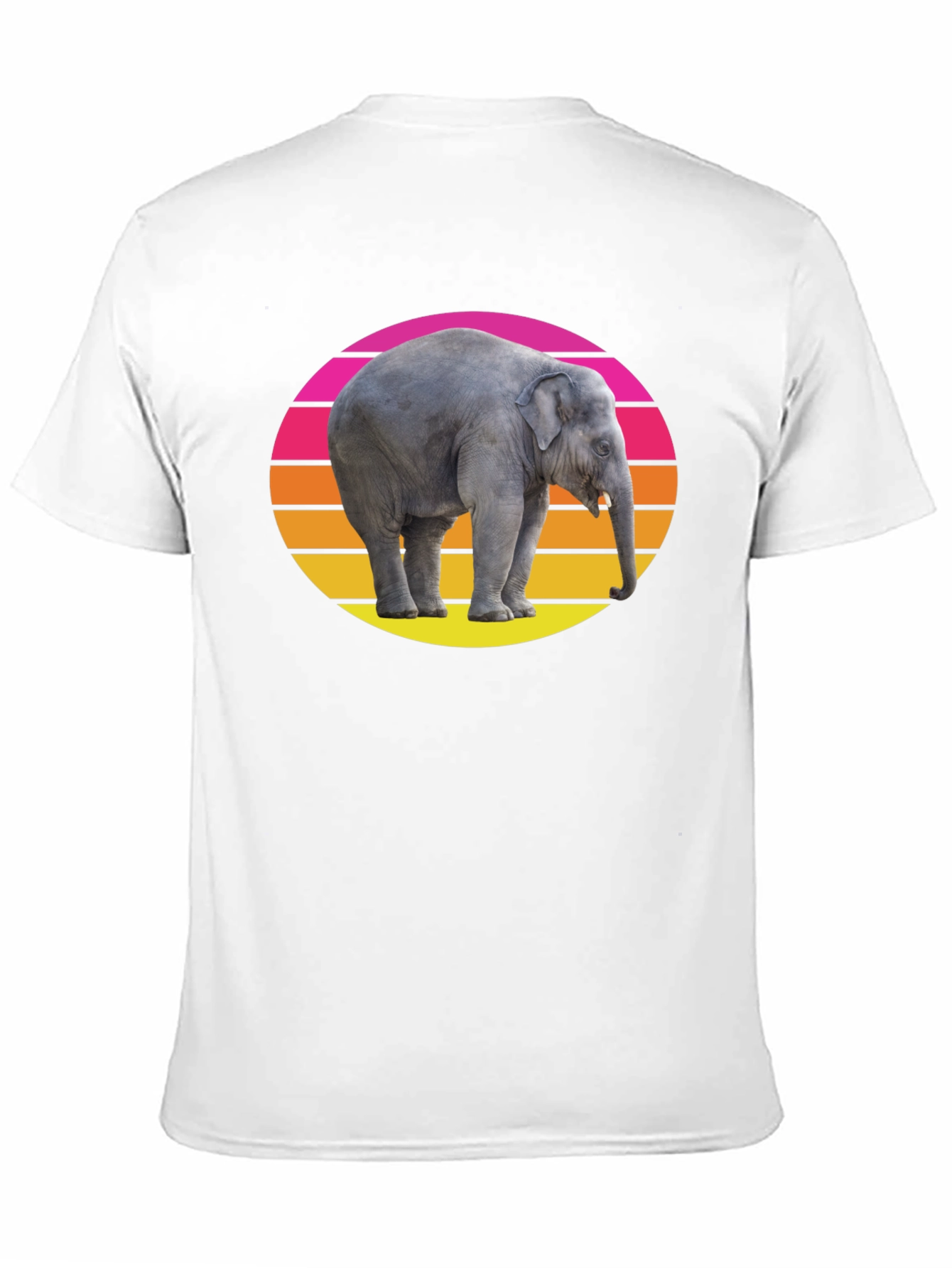 Retro Elephant T-Shirt - Sunset Graphic Tee