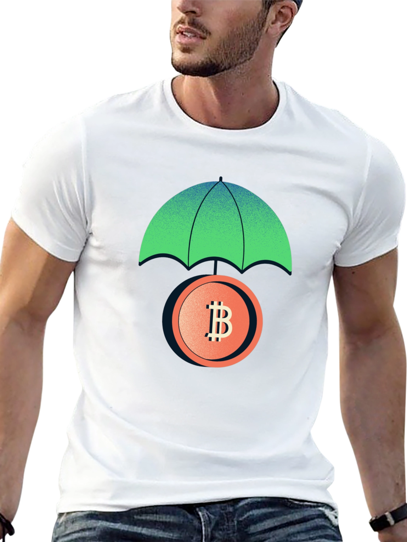 Bitcoin Protection T-Shirt - Crypto Umbrella