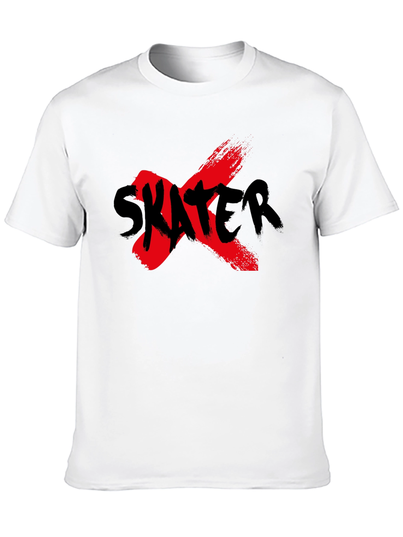 Skater Graphic Tee - Grunge Style Black T-Shirt