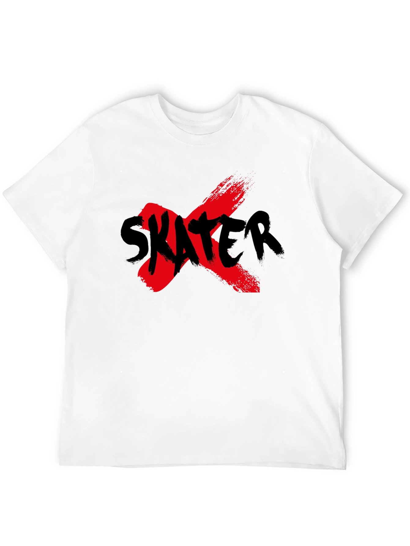 Skater Graphic Tee - Grunge Style Black T-Shirt
