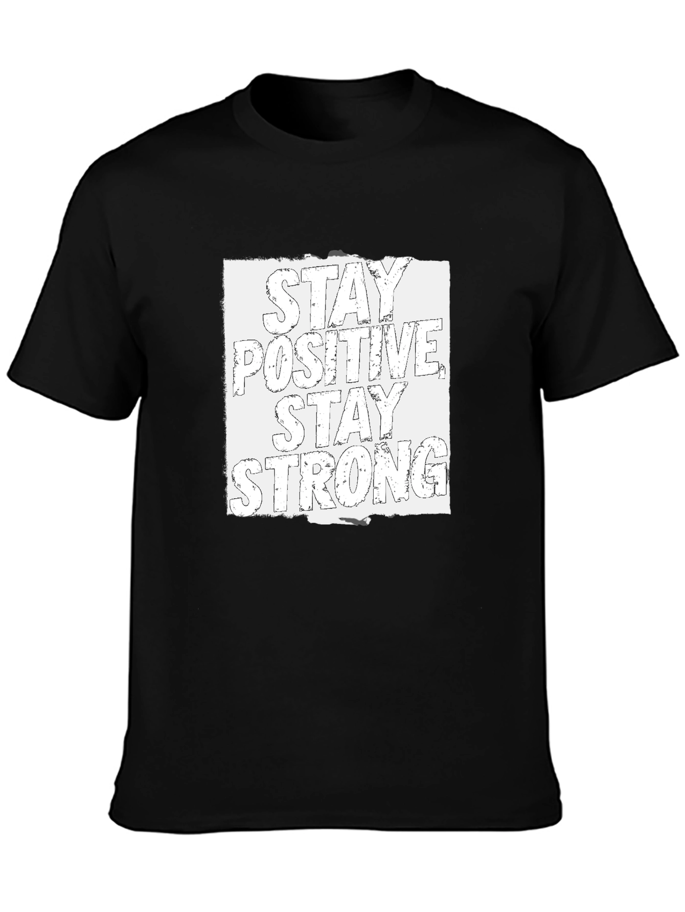 Stay Positive Stay Strong Graphic Tee - Black