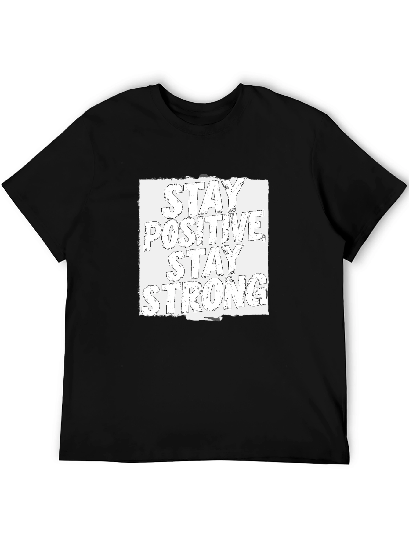 Stay Positive Stay Strong Graphic Tee - Black