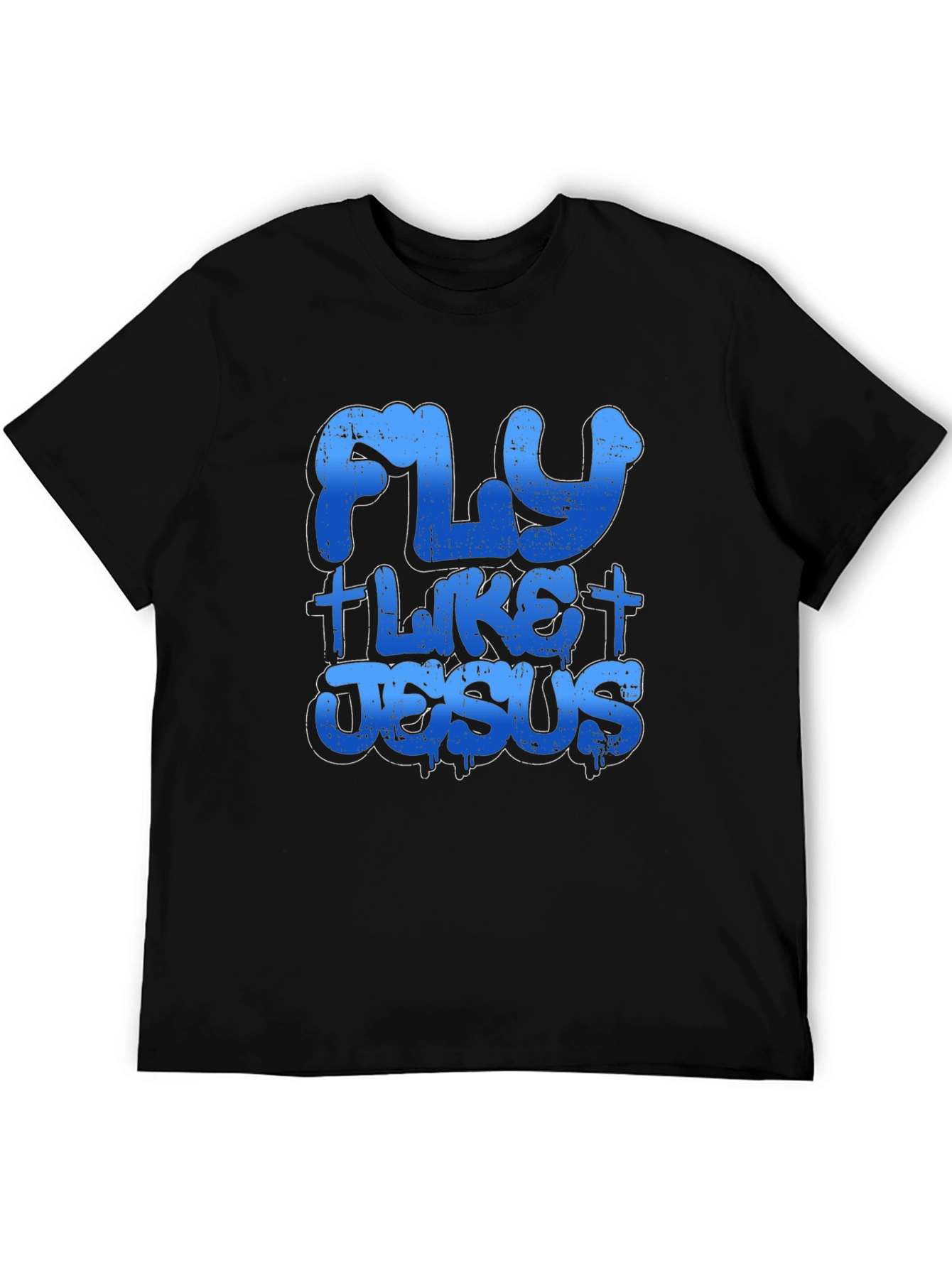 Fly Like Jesus T-Shirt Black Cotton Tee