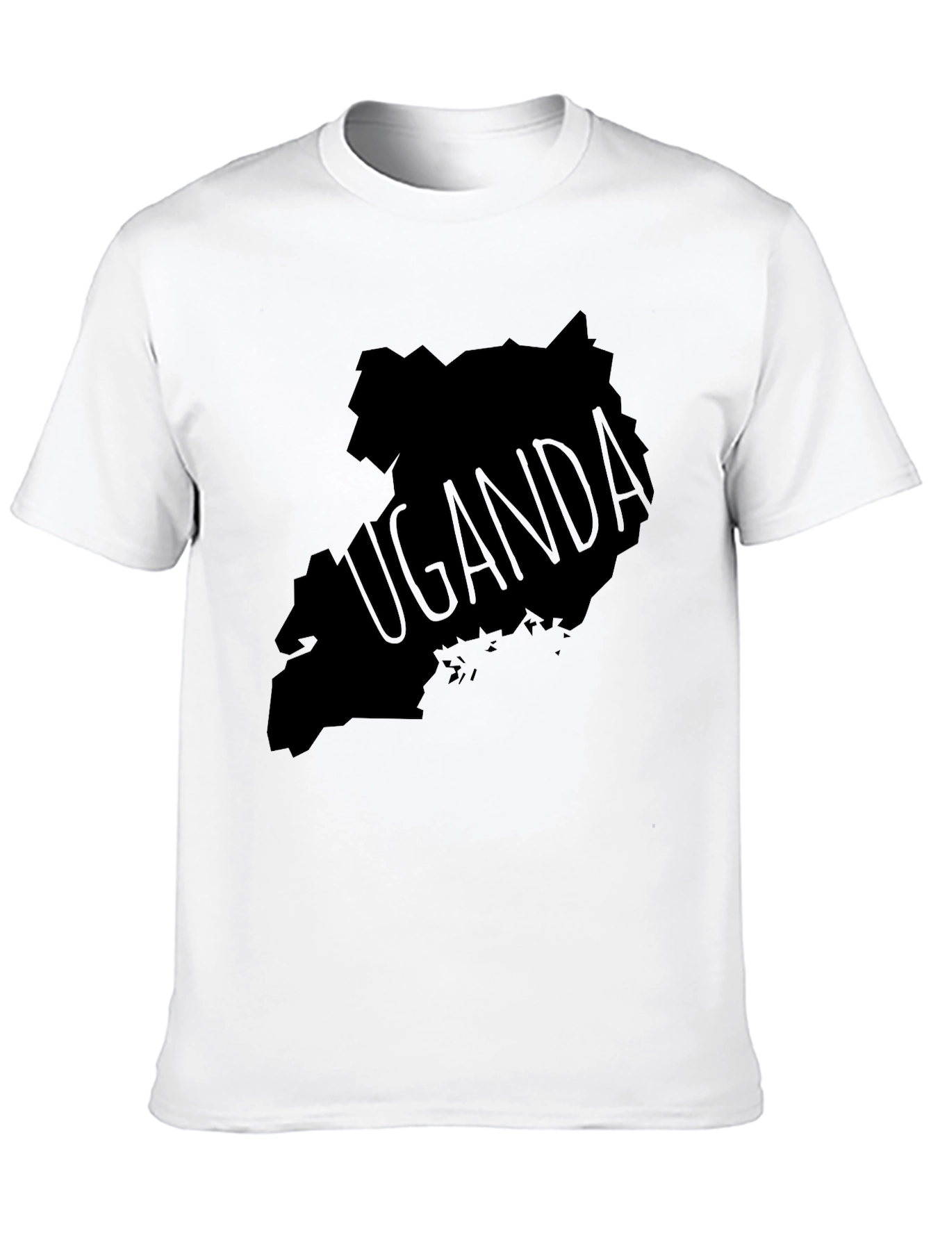 Uganda Map T-Shirt - Black Graphic Tee