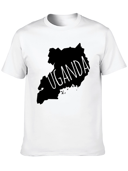 Uganda Map T-Shirt - Black Graphic Tee