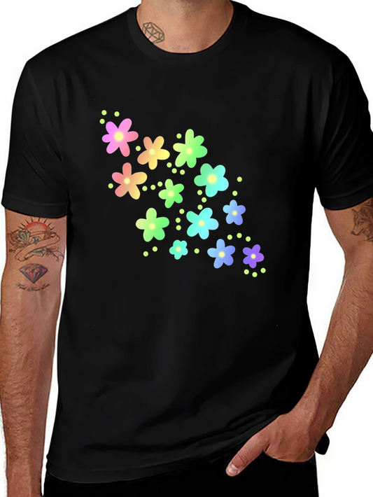 Floral T-Shirt - Colorful Flower Design