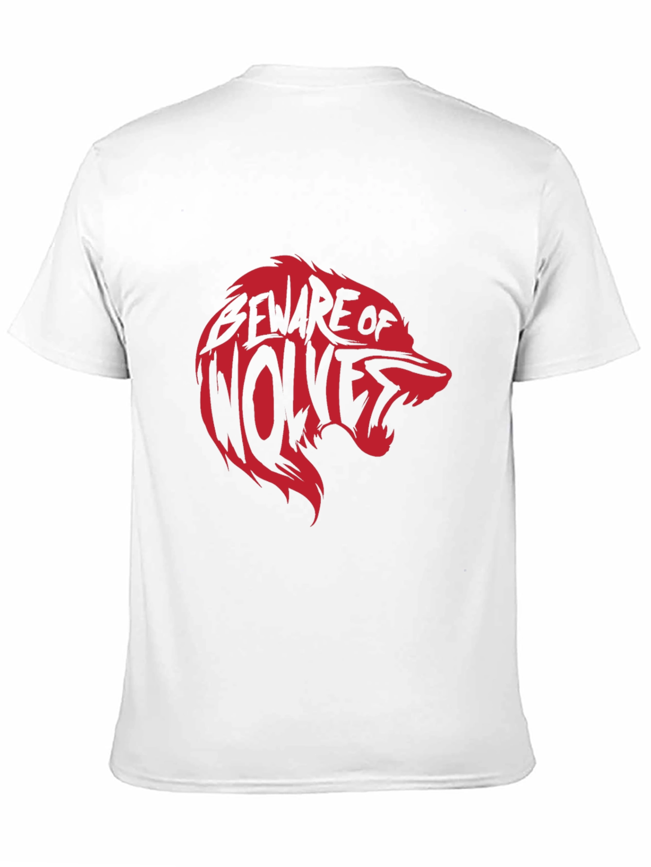 Beware of Wolves Graphic Tee - Black Cotton T-Shirt
