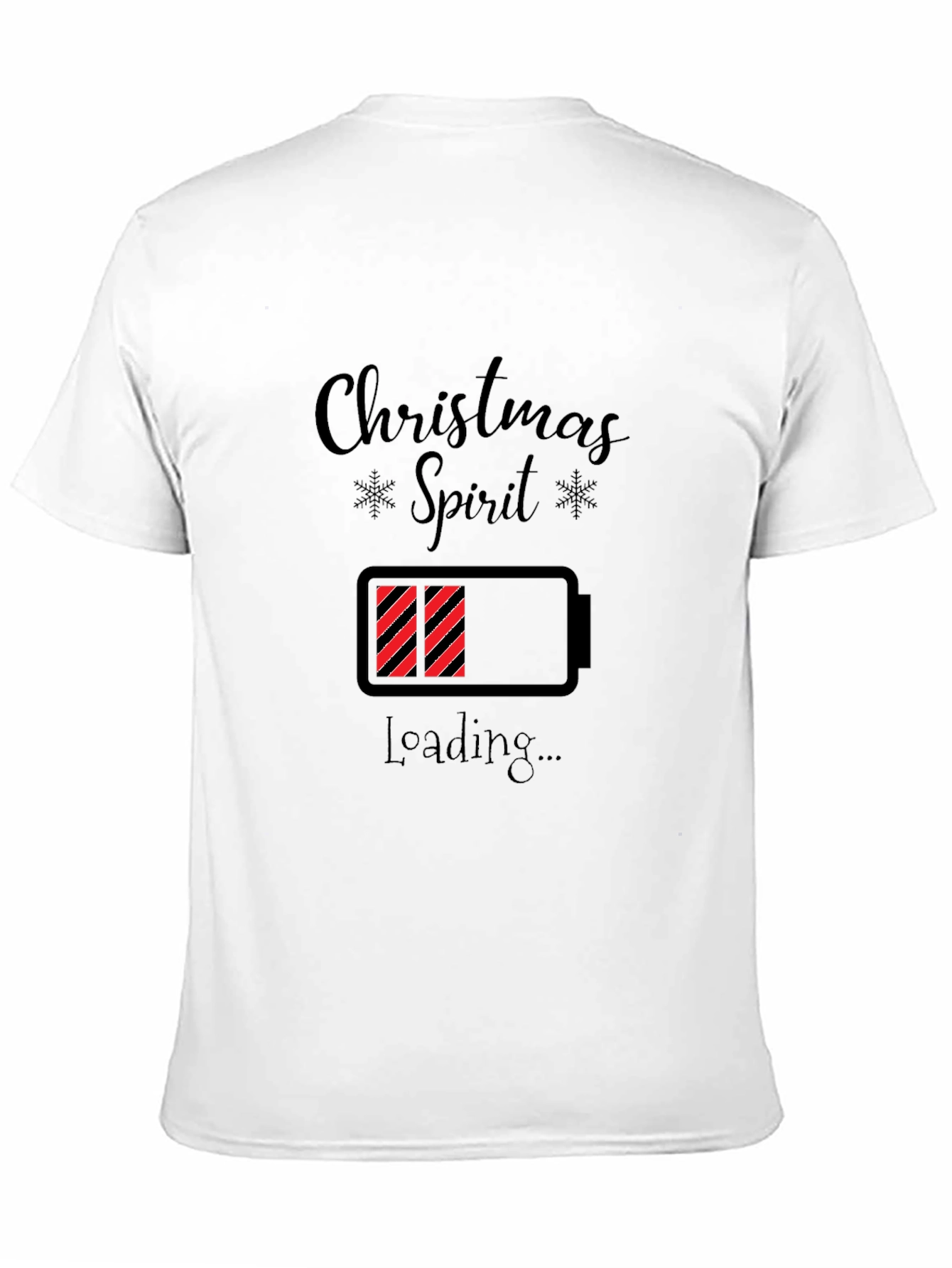 Christmas Spirit Loading Black T-Shirt