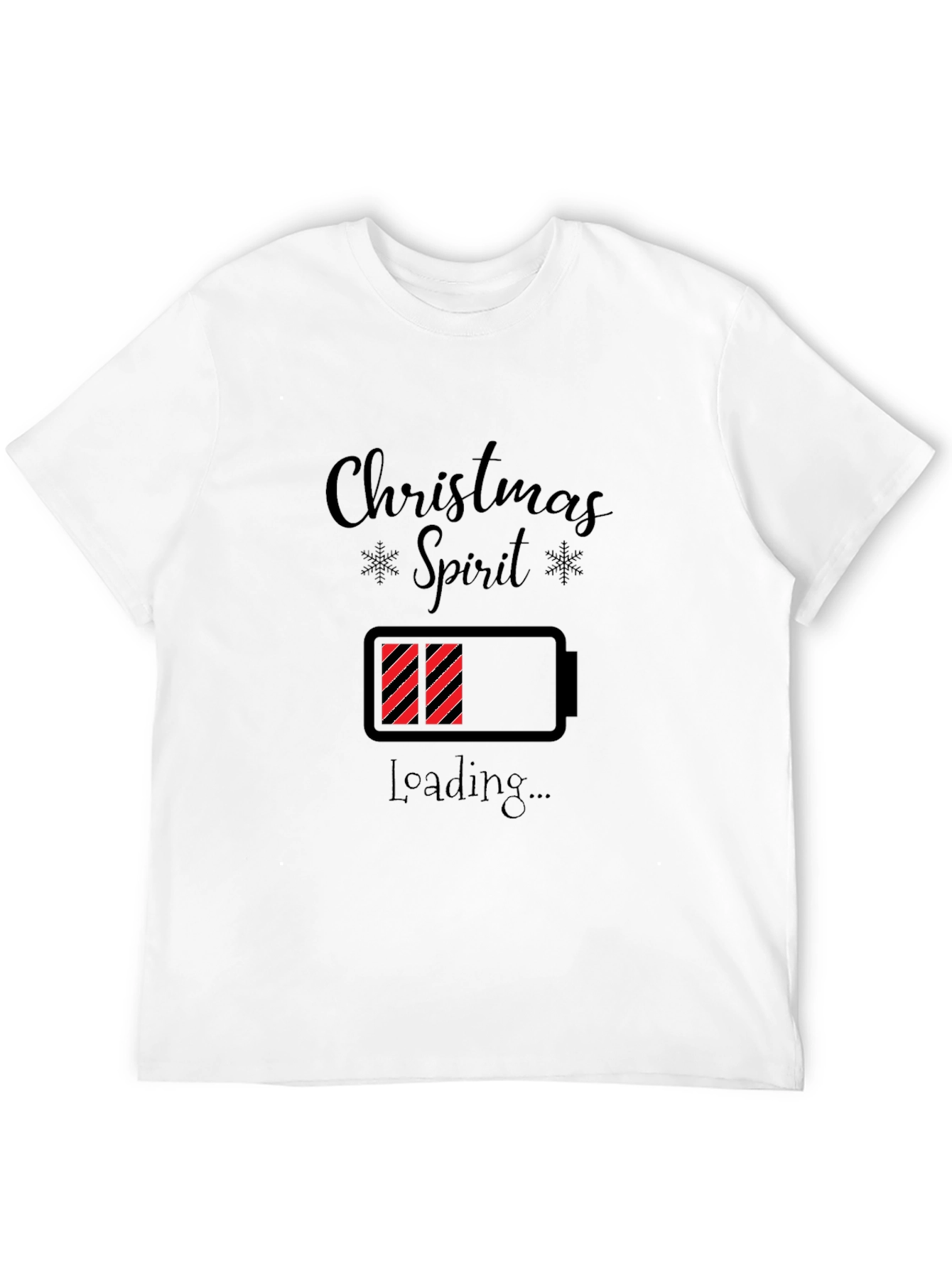 Christmas Spirit Loading Black T-Shirt