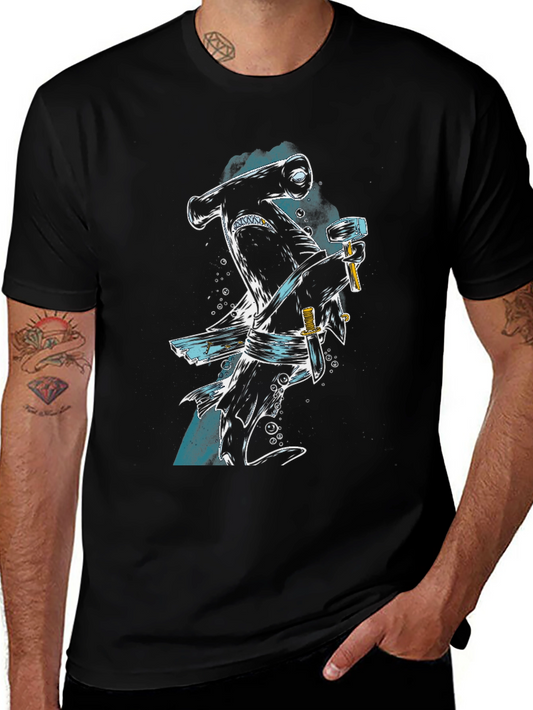 Hammerhead Pirate Graphic T-Shirt