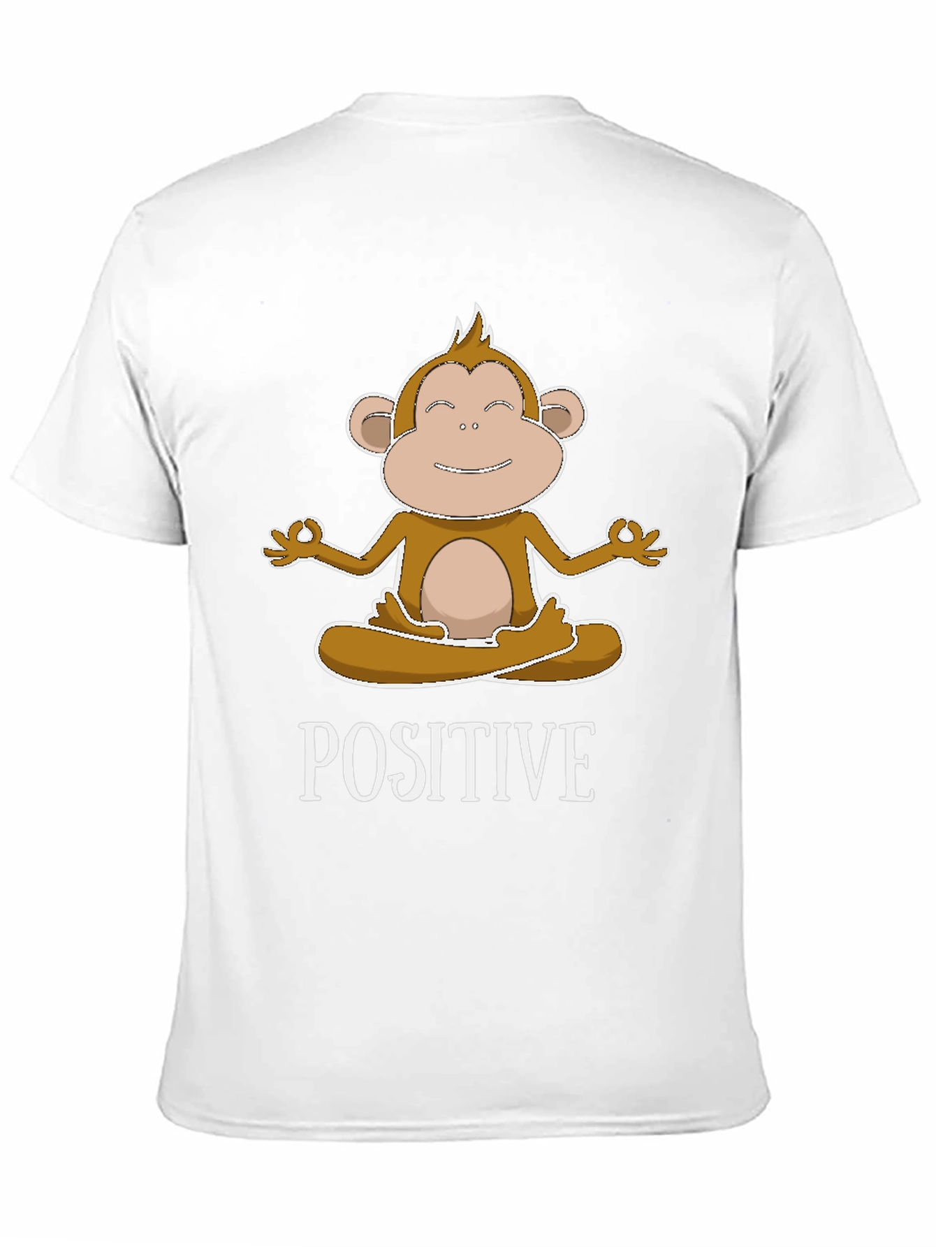 Meditating Monkey Positive Vibes Graphic Tee