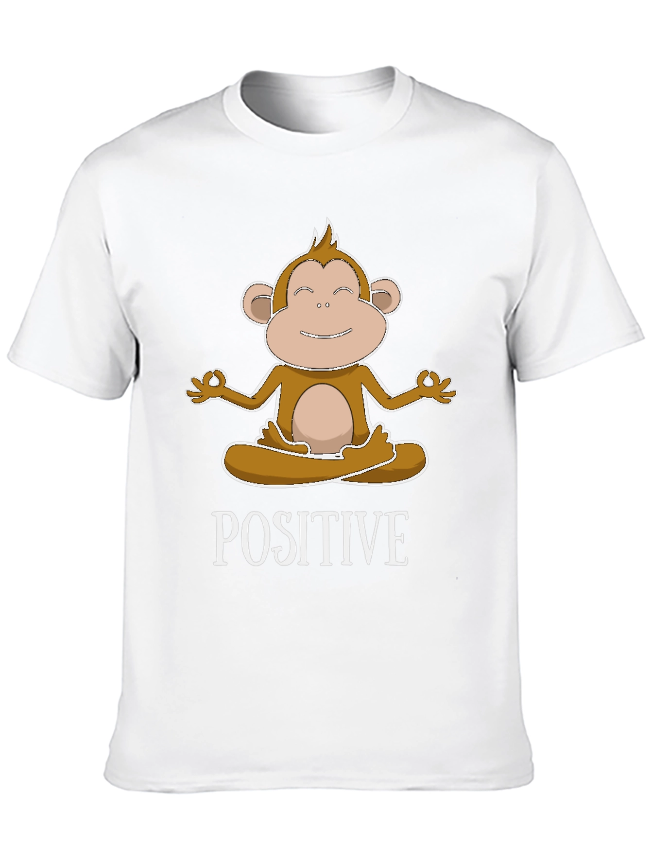 Meditating Monkey Positive Vibes Graphic Tee