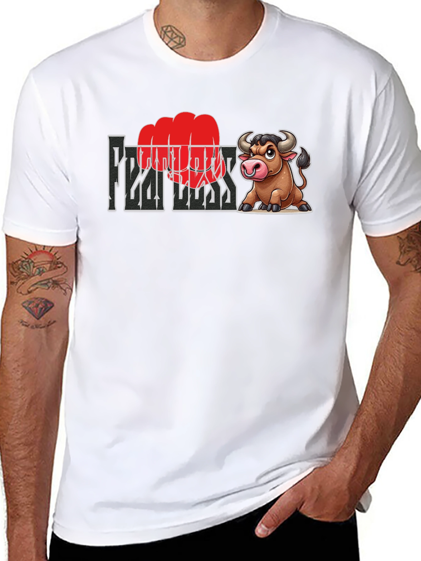 Fearless Bull Graphic Tee - Bold & Unique Design