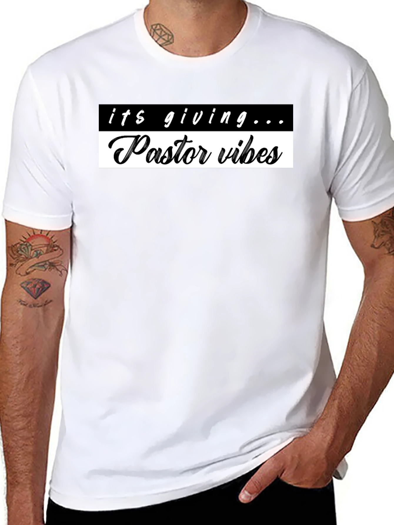 Pastor Vibes Graphic Tee - Trendy Slogan Shirt