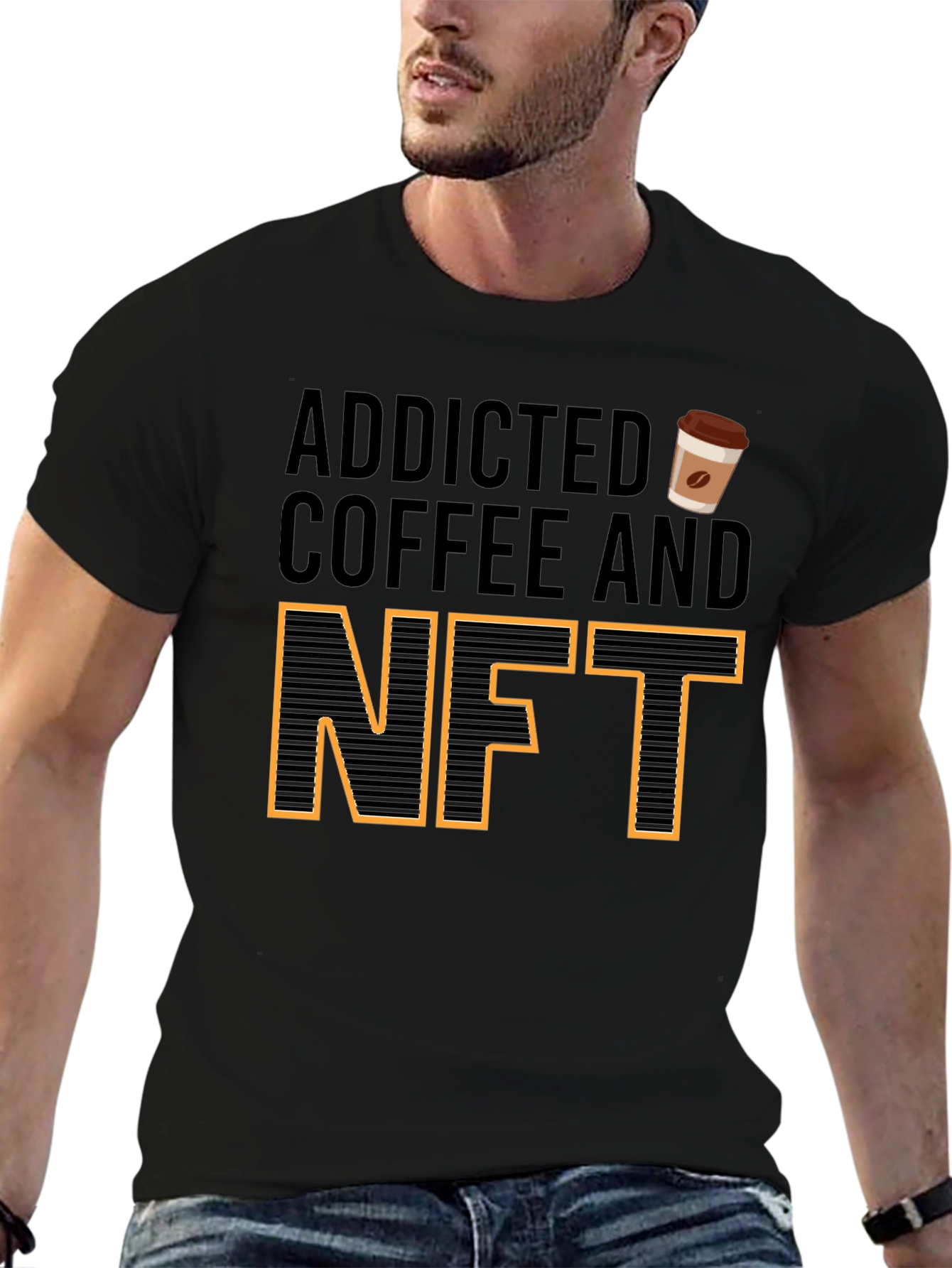 Addicted to Coffee and NFTs Graphic Tee