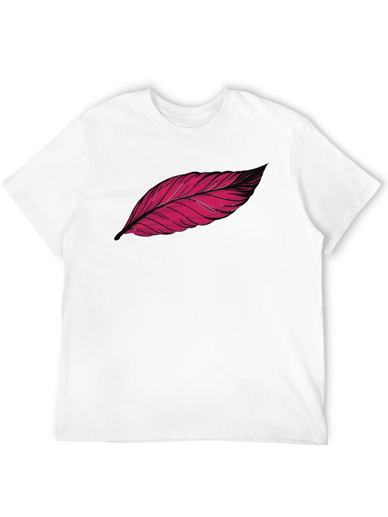 Feather Graphic Print Black T-Shirt