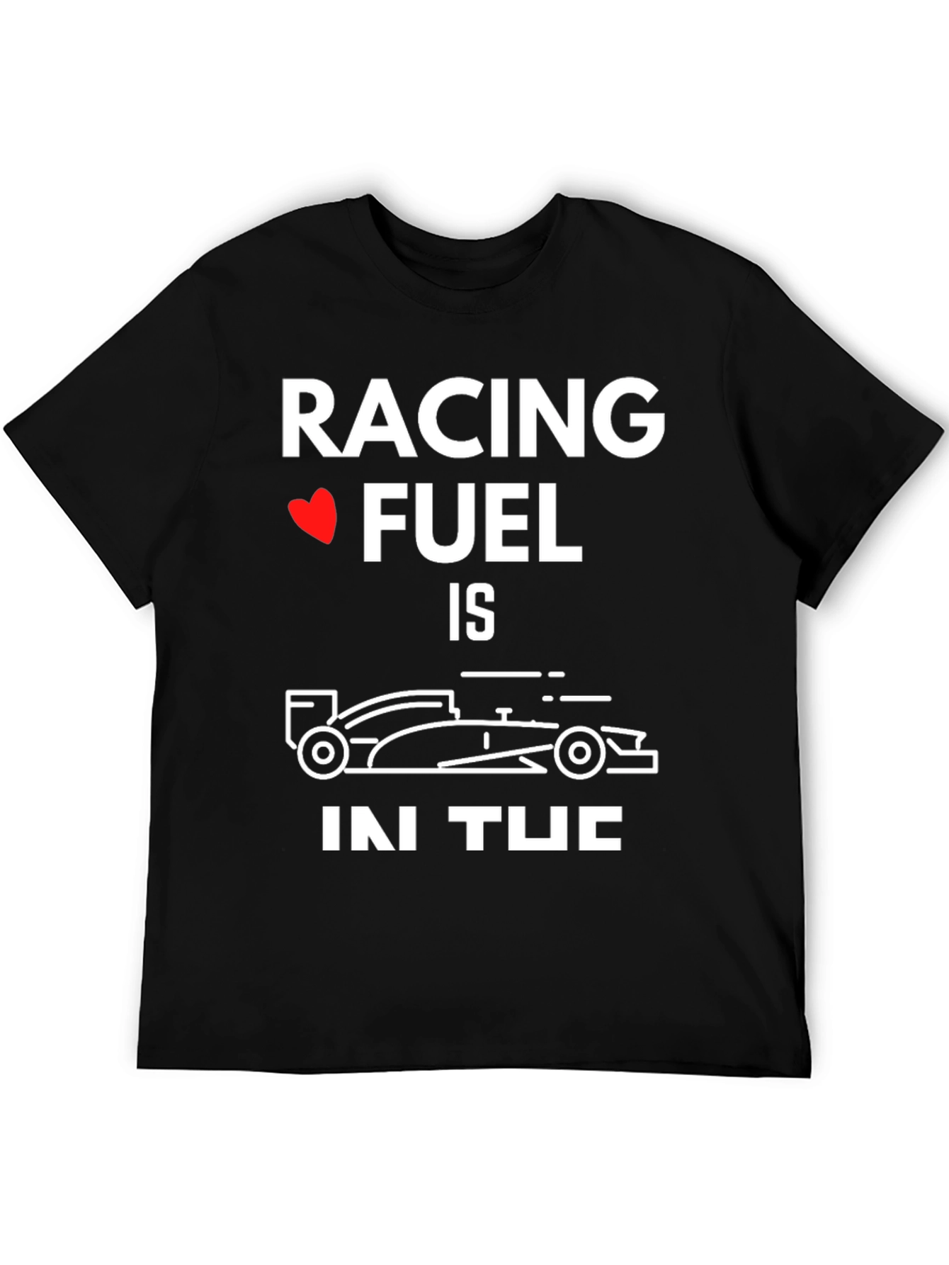 Racing Fuel Car Graphic T-Shirt - Black