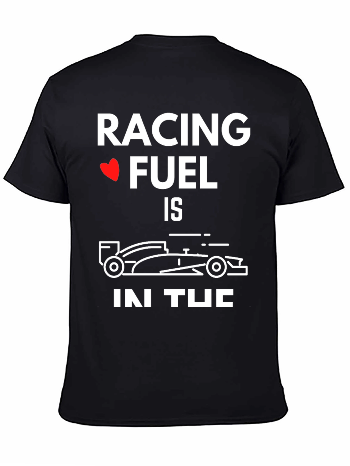 Racing Fuel Car Graphic T-Shirt - Black