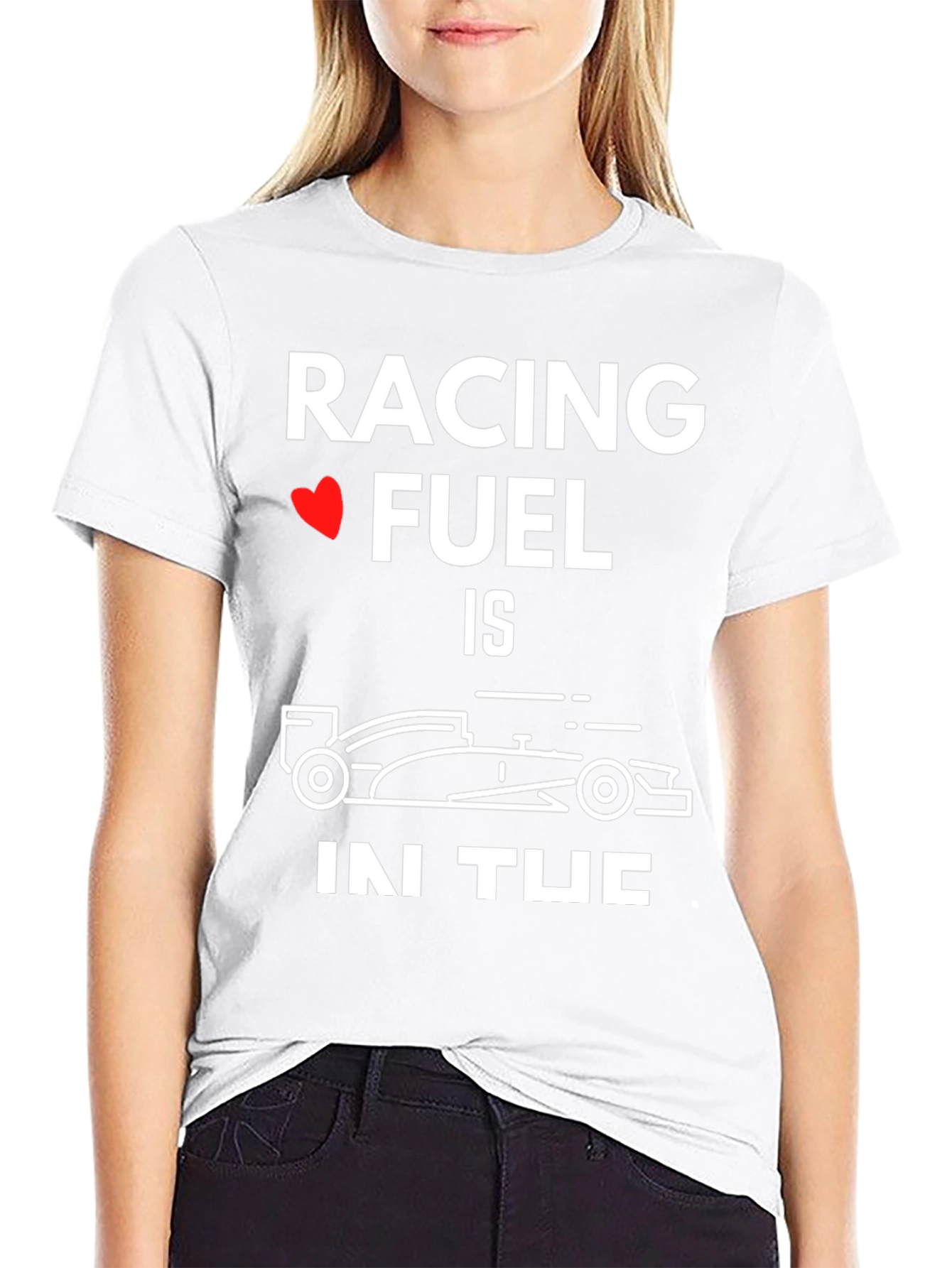 Racing Fuel Car Graphic T-Shirt - Black