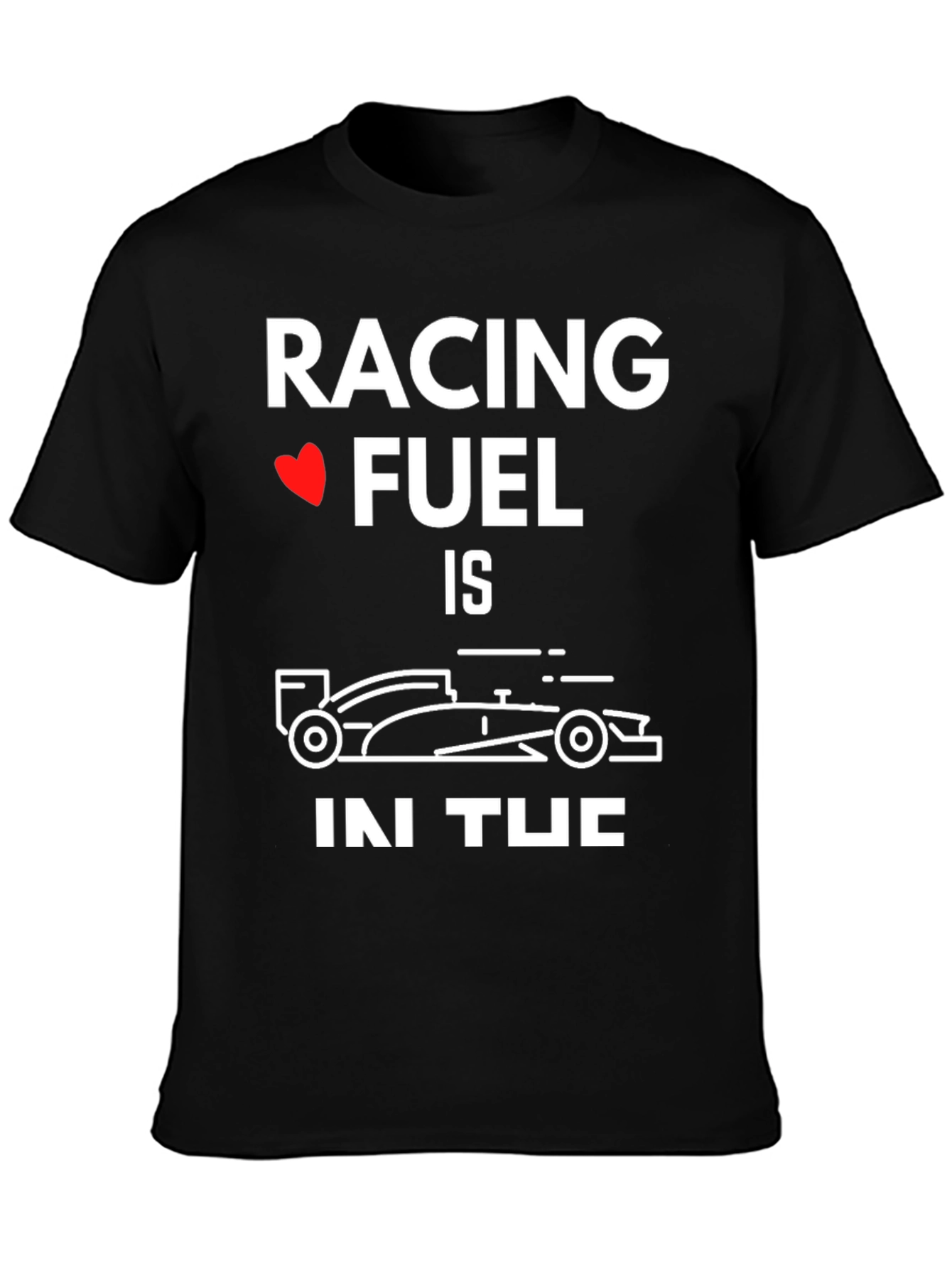 Racing Fuel Car Graphic T-Shirt - Black